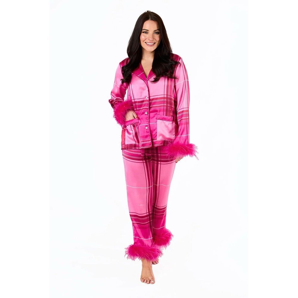 Buddy Love Pink Plaid Pajama Set